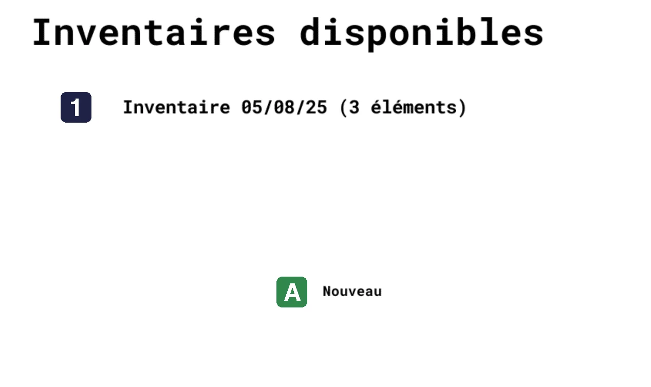 Ecran de comptage