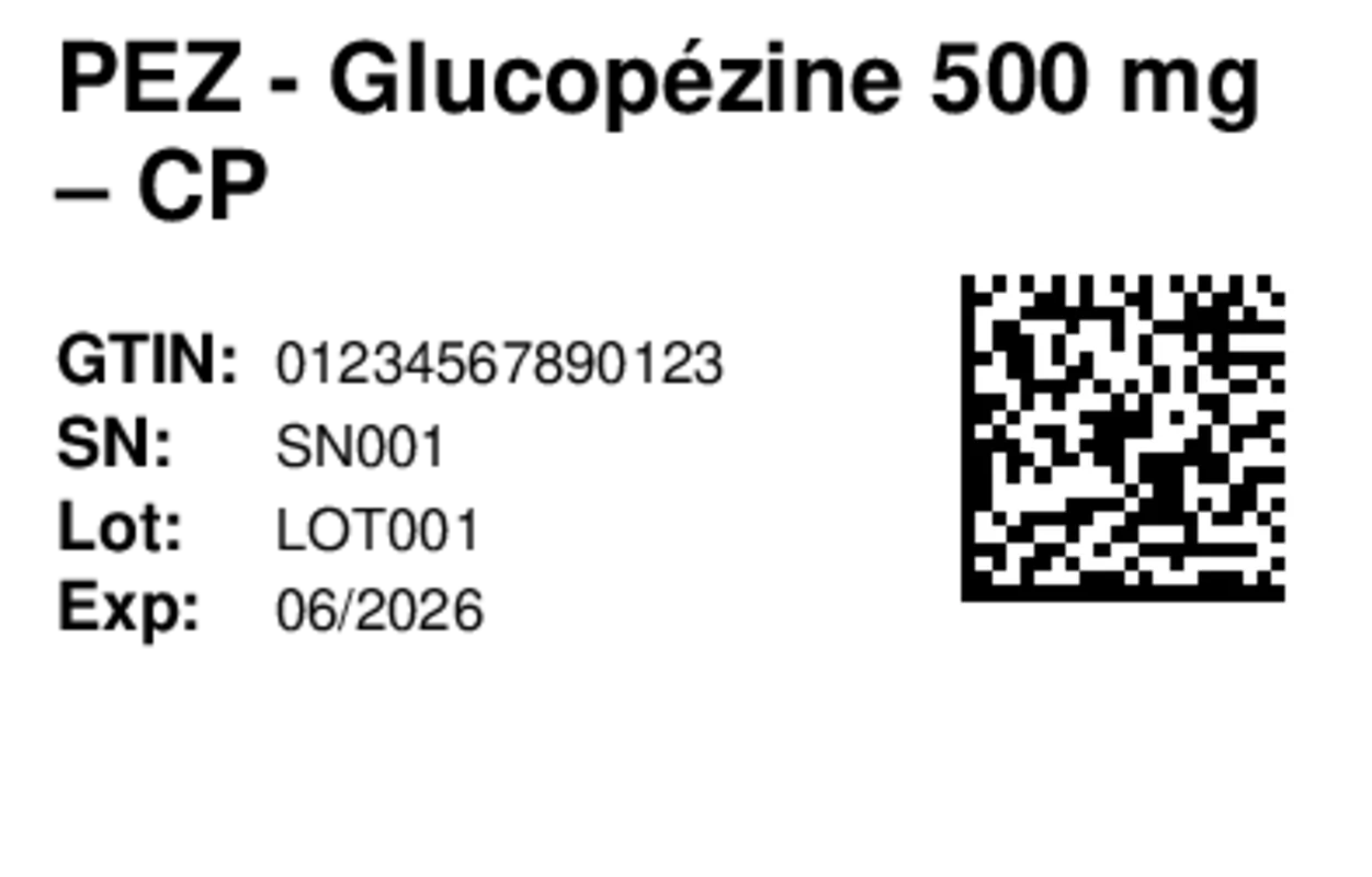 Exemple de code FMD encodé en GS1